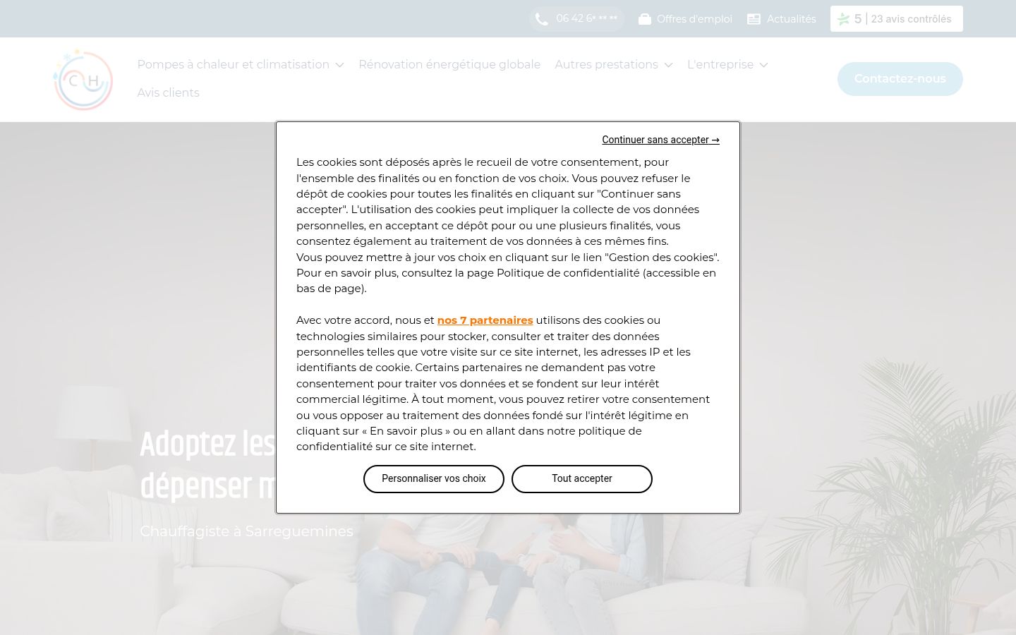 Zrzut ekranu banera zgody wyświetlanego przed jakąkolwiek interakcją