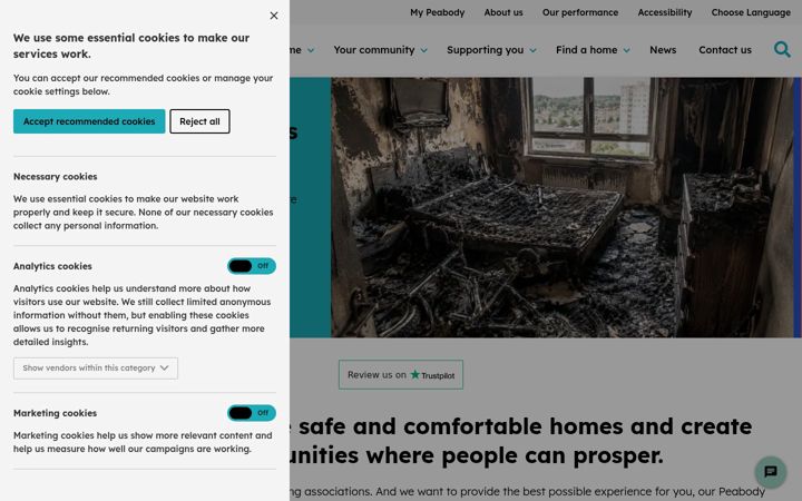 Screenshot of chg.org.uk