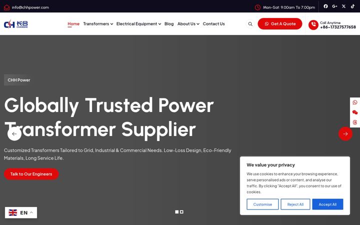 Screenshot of chhpower.com