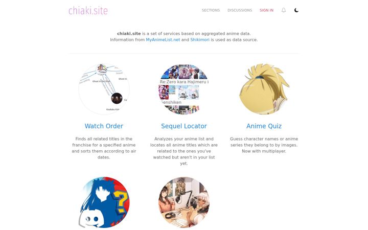 Skjermbilde av chiaki.site