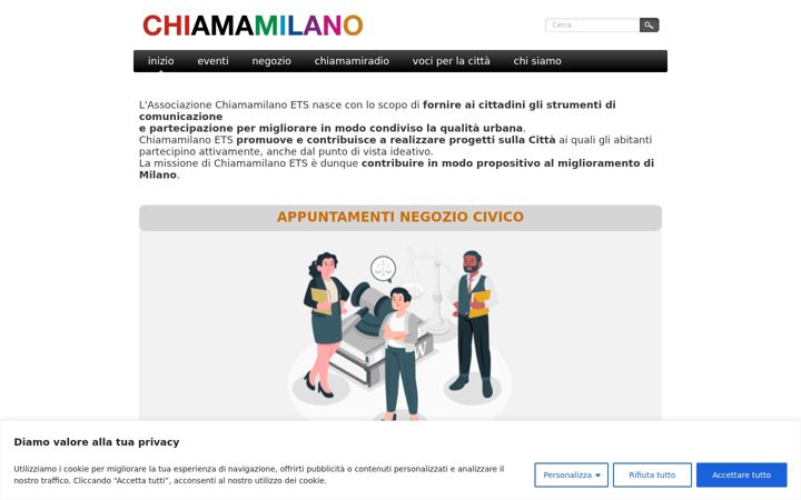 Skjermbilde av chiamamilano.it