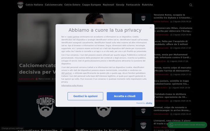 Screenshot of chiamarsibomber.com