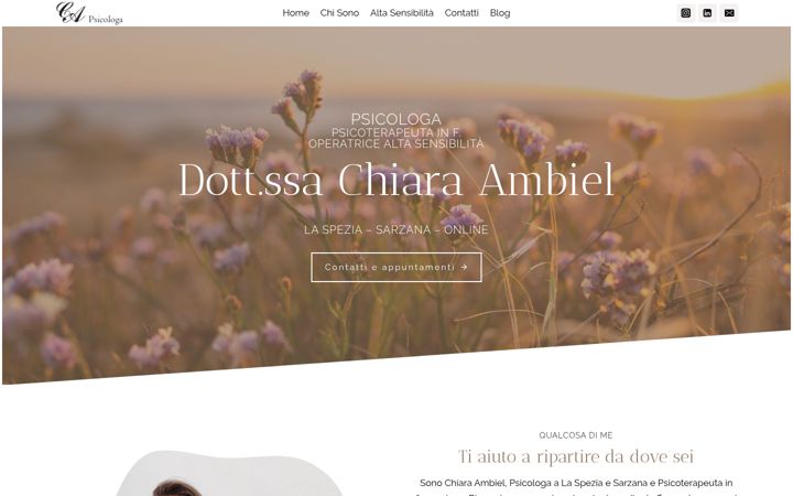 Screenshot of chiaraambiel.it