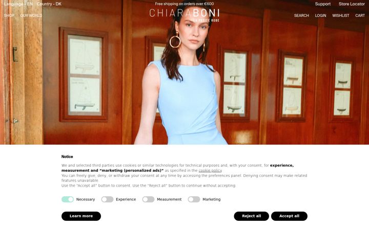 Screenshot of chiaraboni.com