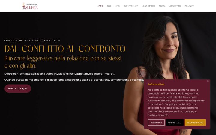 Screenshot of chiaracorriga.it