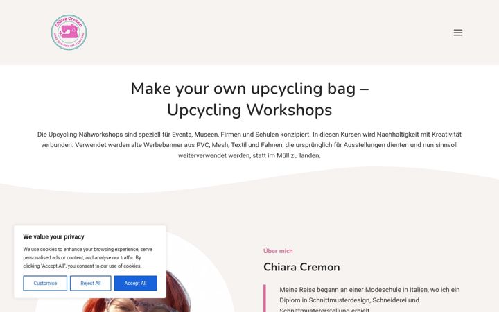 Screenshot of chiaracremon.com