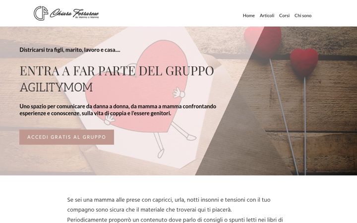 Screenshot of chiaraferrarese.it