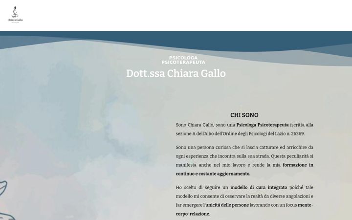 Screenshot of chiaragallo.it