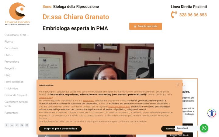 Screenshot of chiaragranato.it