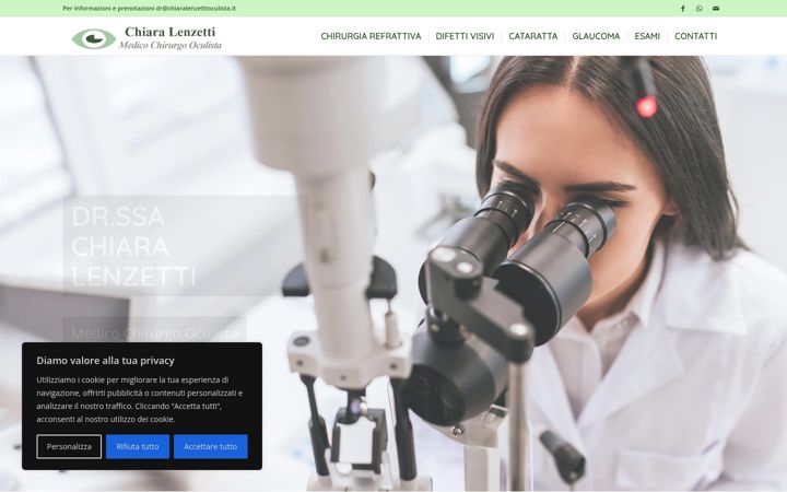 Screenshot of chiaralenzettioculista.it