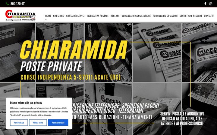 Screenshot of chiaramidaposte.it