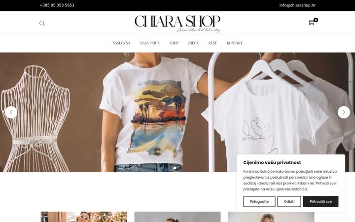 Screenshot van chiarashop.hr