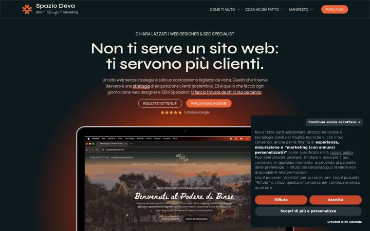 Screenshot ta' chiarawebdesign.it