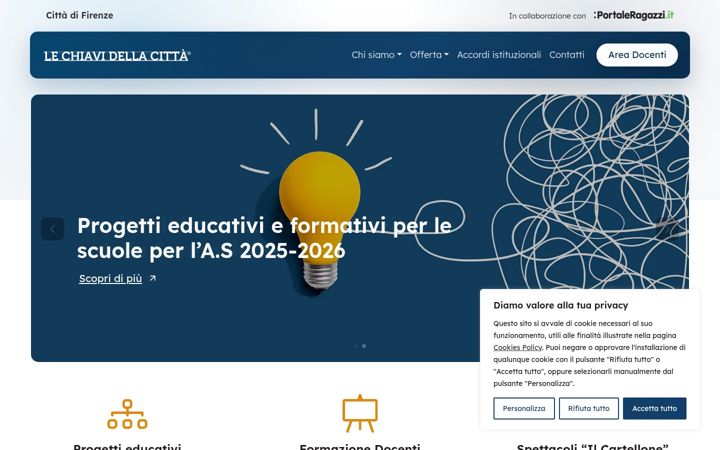 Screenshot of chiavidellacitta.it