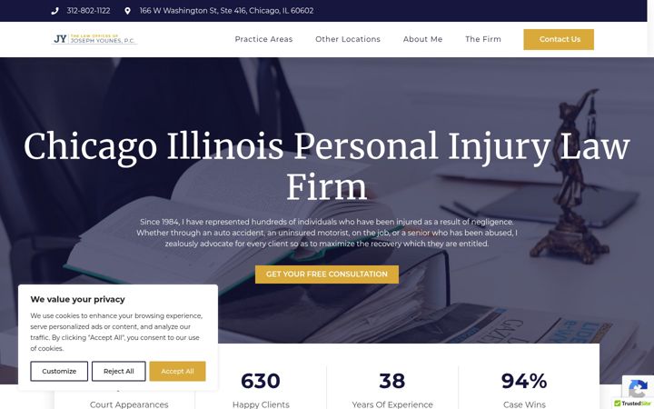 Screenshot di chicagoaccidentattorney.net