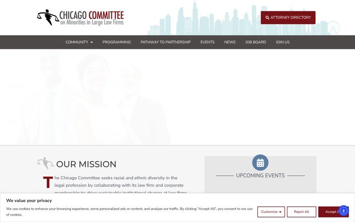 Skærmbillede af chicagocommittee.org