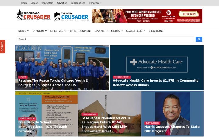 Screenshot of chicagocrusader.com