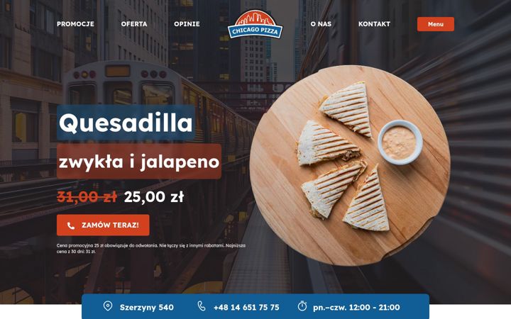 Skjermbilde av chicagopizza.com.pl