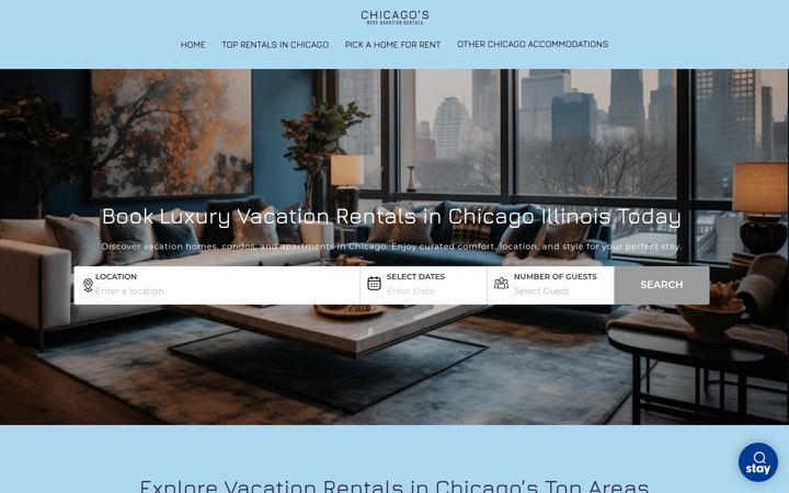 Screenshot von chicagosbestvacationrentals.com