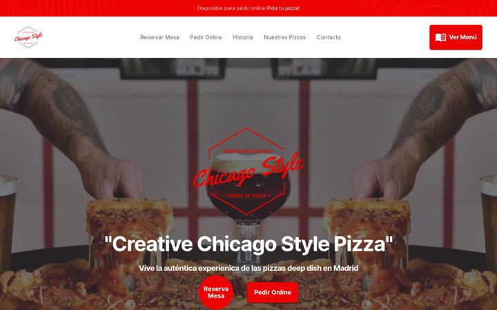 Screenshot di chicagostylepizza.es