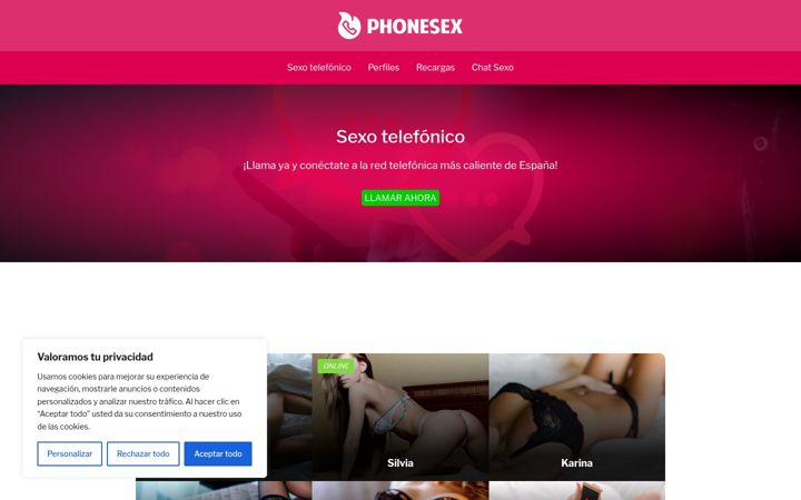 Screenshot di chicaparasexotelefonico.es