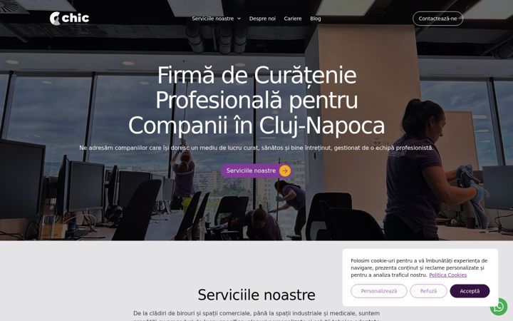 Posnetek zaslona chiccleaning.ro