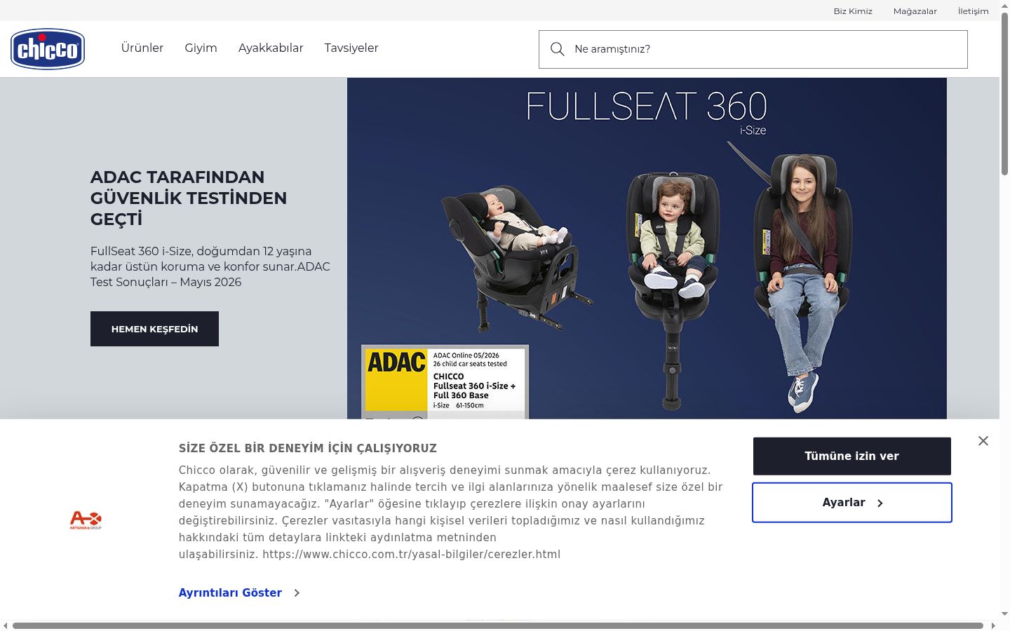 Sutikimo reklamjuostės, rodytos prieš bet kokią sąveiką, ekrano kopija
