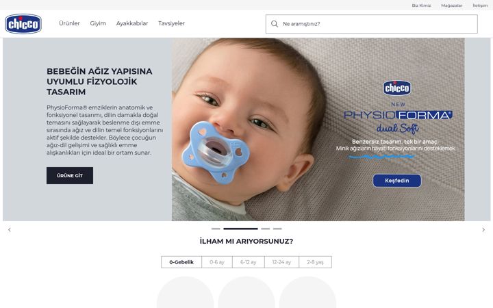Captura de pantalla de chicco.com.tr