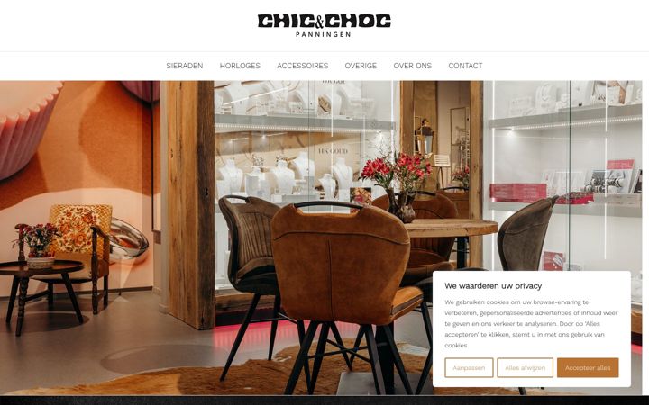 Posnetek zaslona chicenchocpanningen.nl