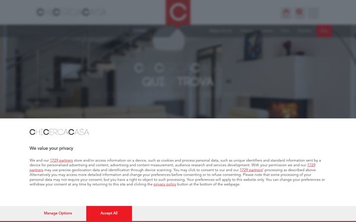 Screenshot of chicercacasa.it