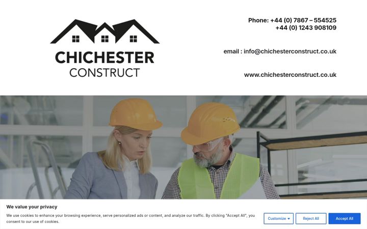 Skjámynd af chichesterconstruct.co.uk