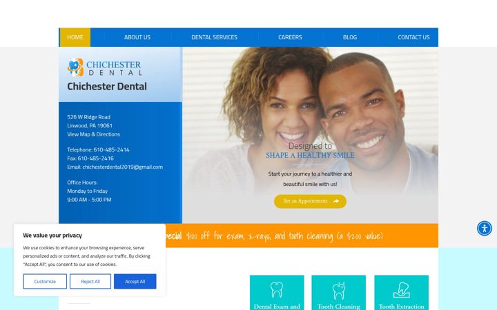 Screenshot di chichesterdental.net