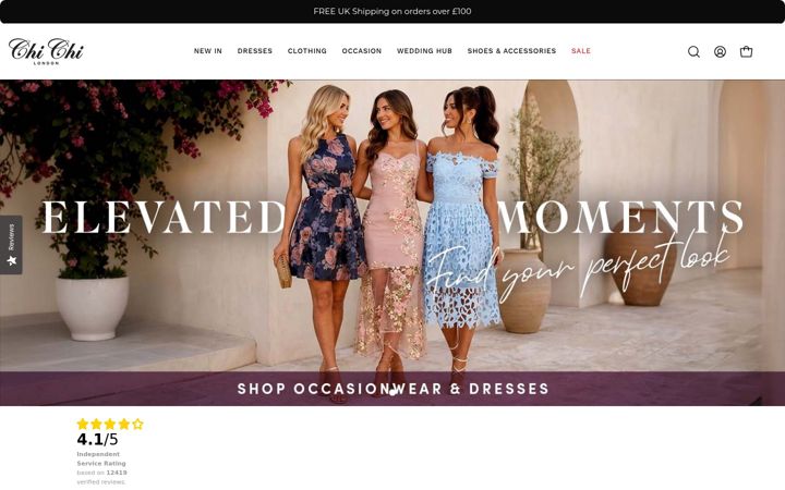 Screenshot of chichiclothing.com