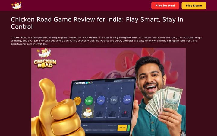 Screenshot of chicken-road-game-money.com