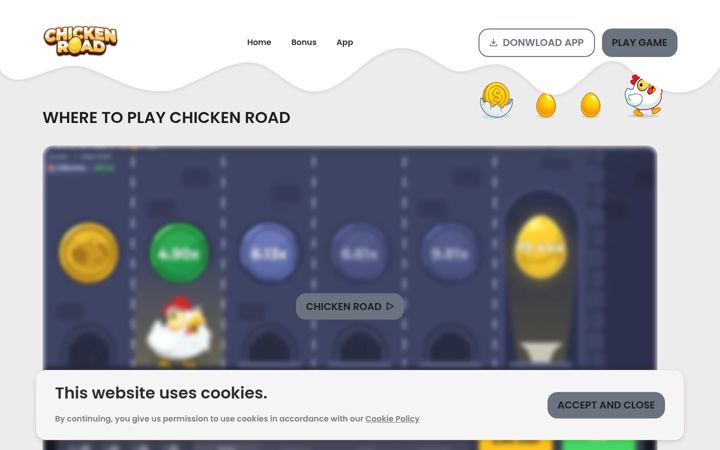 Screenshot of chicken-road.net.za