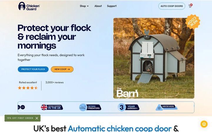 Screenshot του chickenguard.co.uk