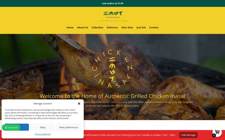 Screenshot του chickeninasal.uk