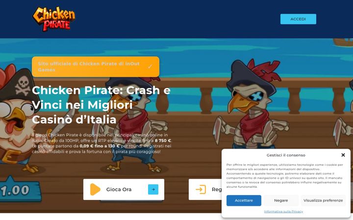 Screenshot of chickenpirates.it
