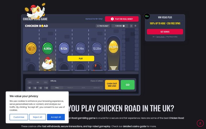 Screenshot του chickenroad-game.uk