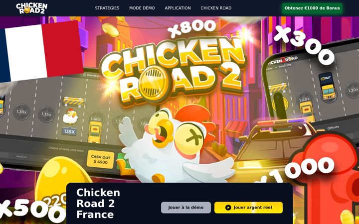 Screenshot of chickenroad2jeux.fr