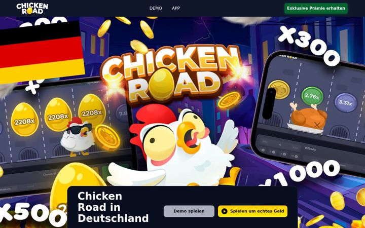 Screenshot of chickenroads.de