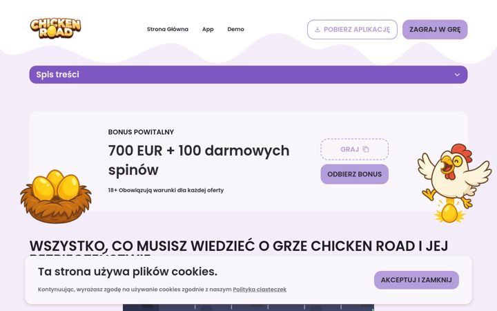Zrzut ekranu chickensroads.com.pl