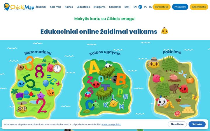 Képernyőkép: chickimap.lt