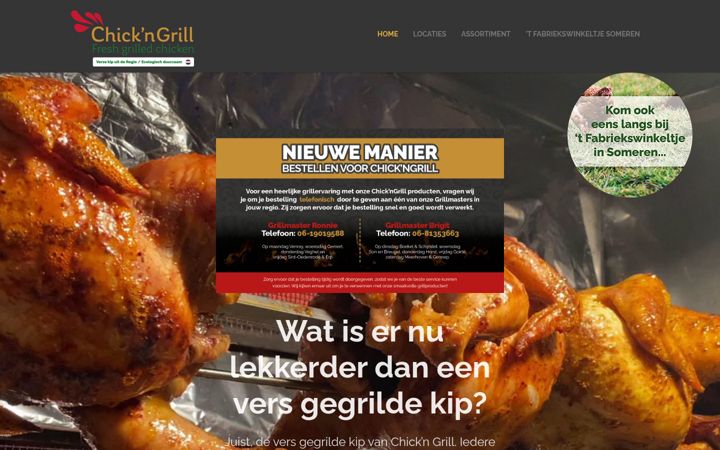 Posnetek zaslona chickngrill.nl