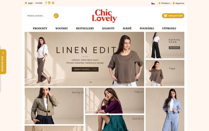 Posnetek zaslona chiclovely.cz