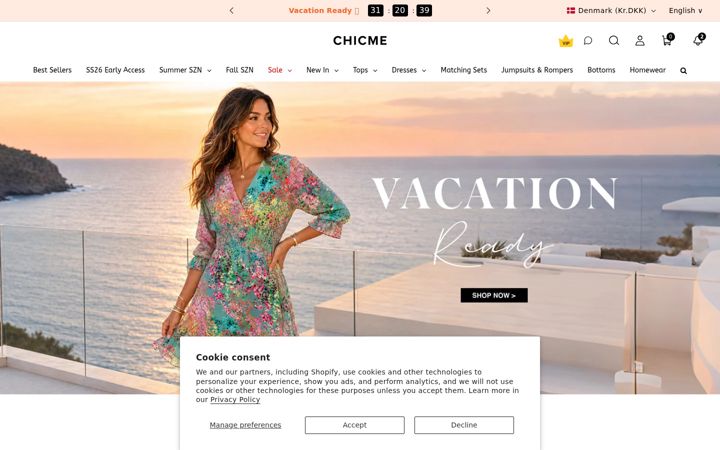 Skärmbild av chicme.com