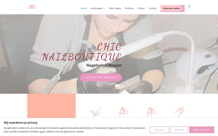Posnetek zaslona chicnailboutique.nl