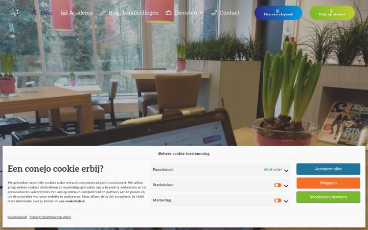Posnetek zaslona chicomputers.nl
