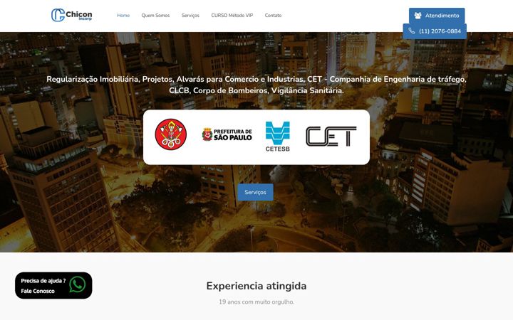 Captura de pantalla de chiconincorp.com.br