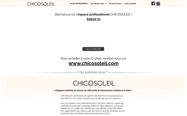 Captura de ecrã de chicosoleil.fr
